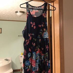 Full length floral summer dress maxi dress